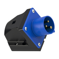 IEC 60309 Wall Mount Inlet Straight Type, IP44 Rated, 20A 250V, 16A 220-250V, 6H, IEC 309